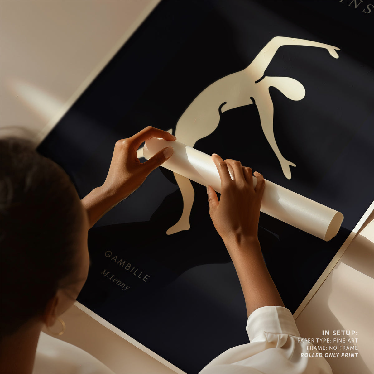 Henri Matisse Style I Gambille, Black and white Painting