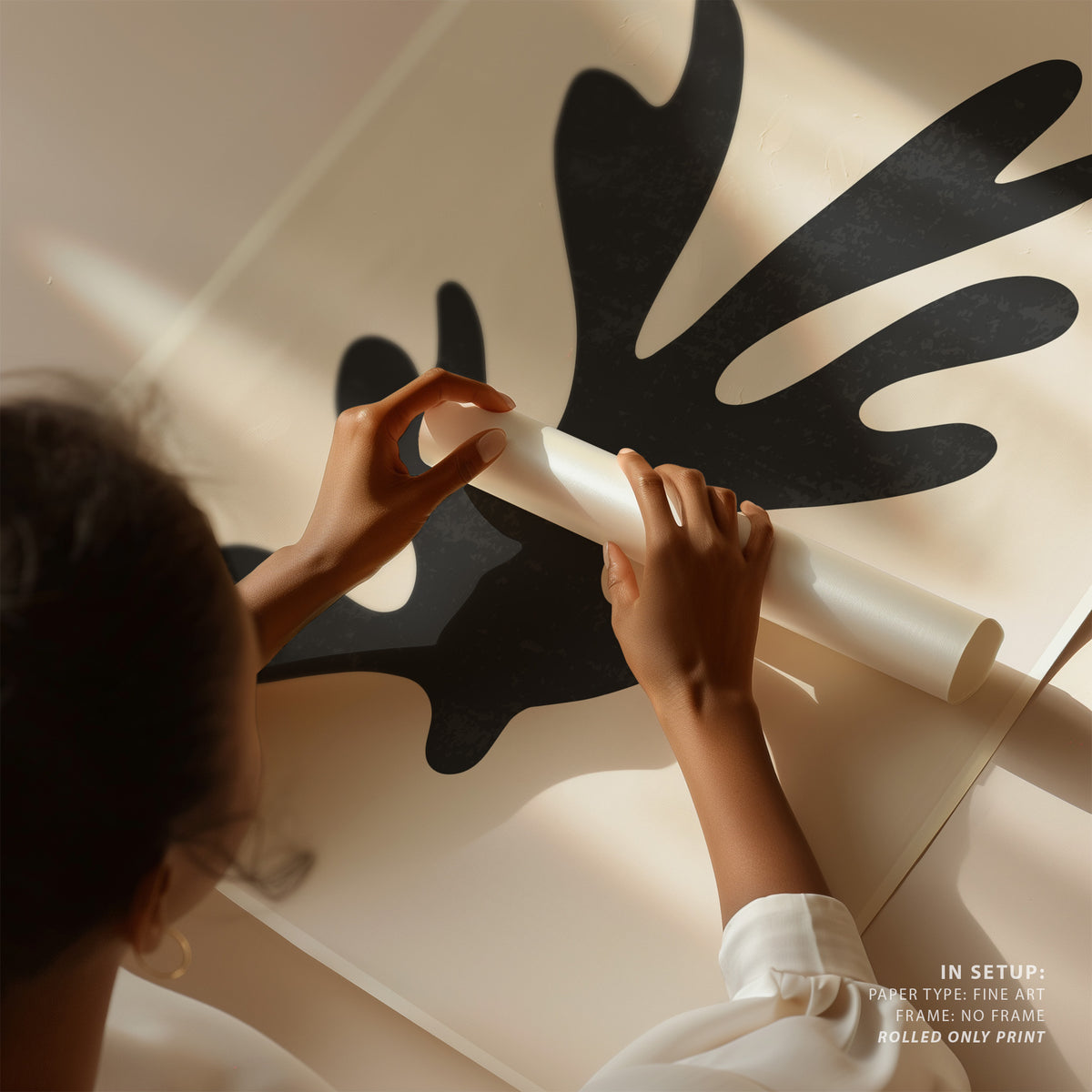 Henri Matisse Style II, Black and white Painting