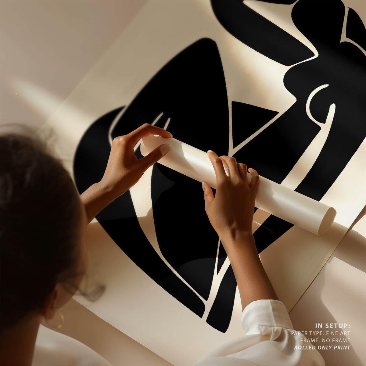 Matisse BW Light, Black and white Painting
