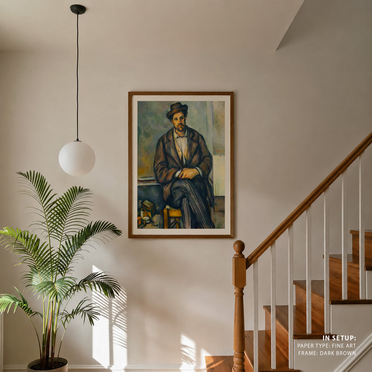 Seated Peasant, Paul Cezanne Painting