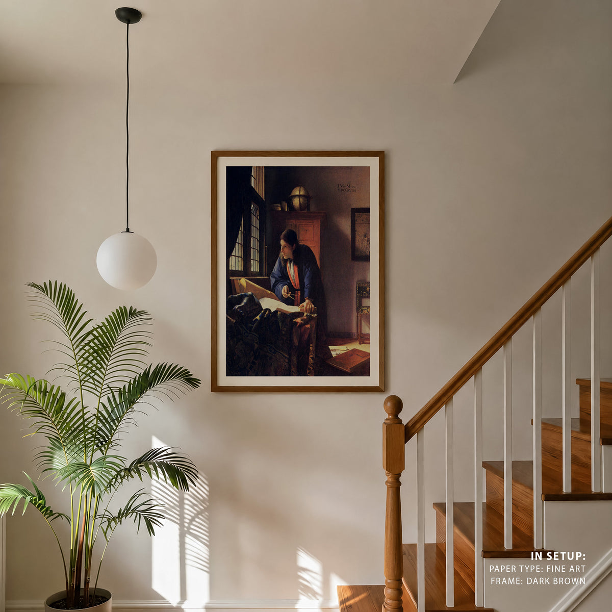 The Geographer, Johannes Vermeer Painting