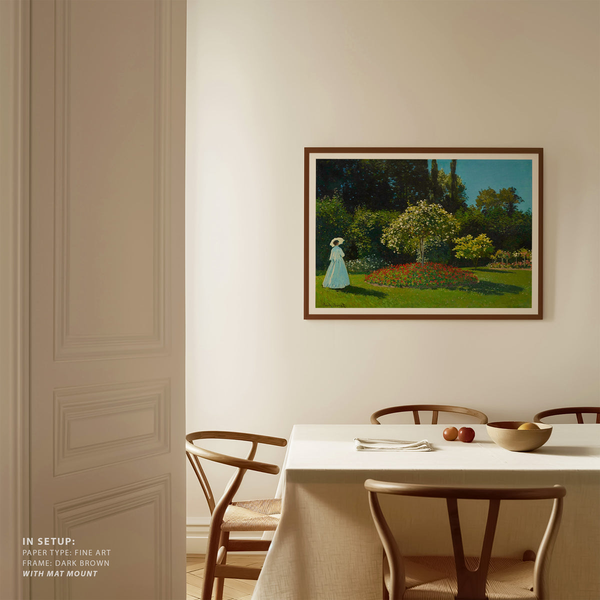 A Woman in the Garden, Landscape Painting, Nature Art