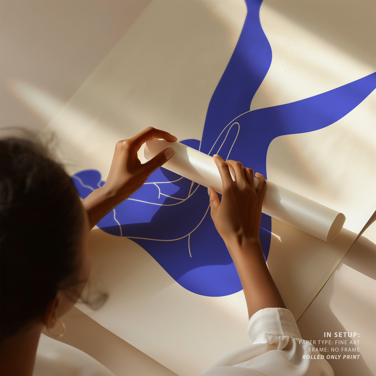 Matisse Blue Woman, Minimalist Art Painting
