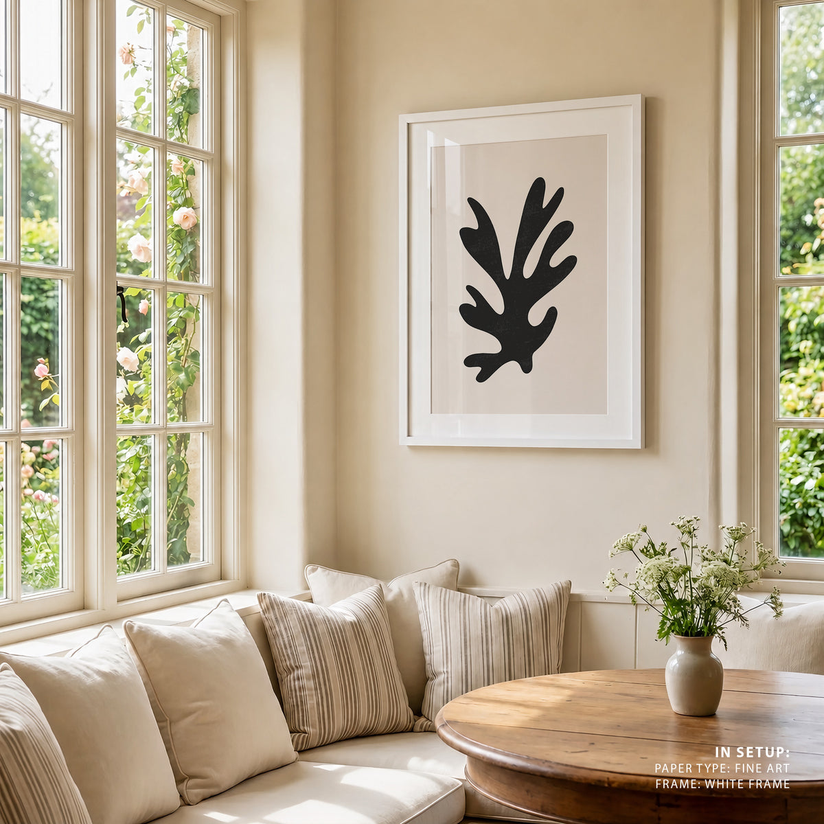 Henri Matisse Style II, Black and white Painting