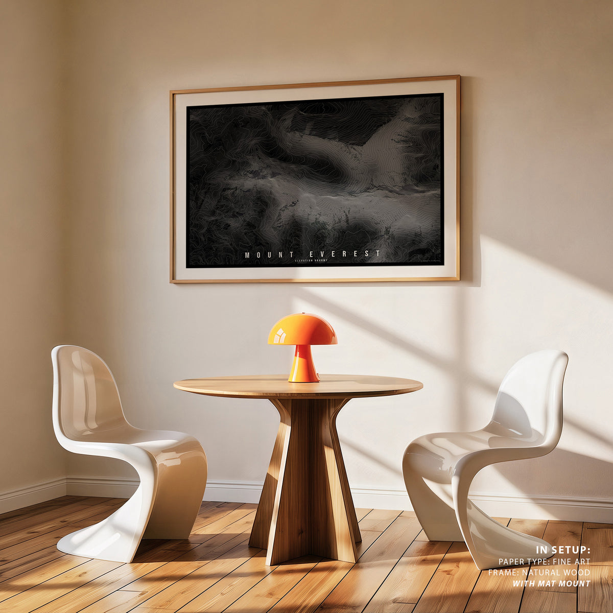 Mount Everest Map, Wall Art Prints