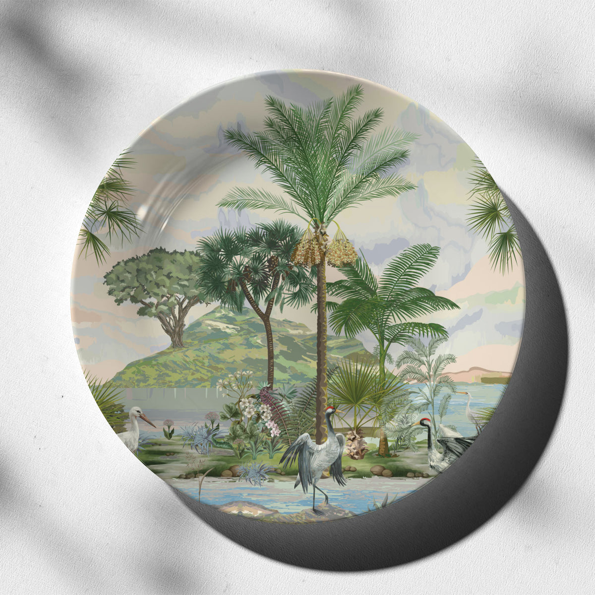 Leafy Oasis, decorative wall plate