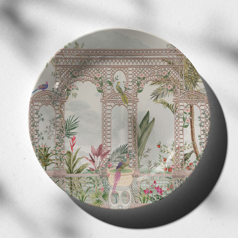 French Style Indian Trellis Garden, decorative wall plate