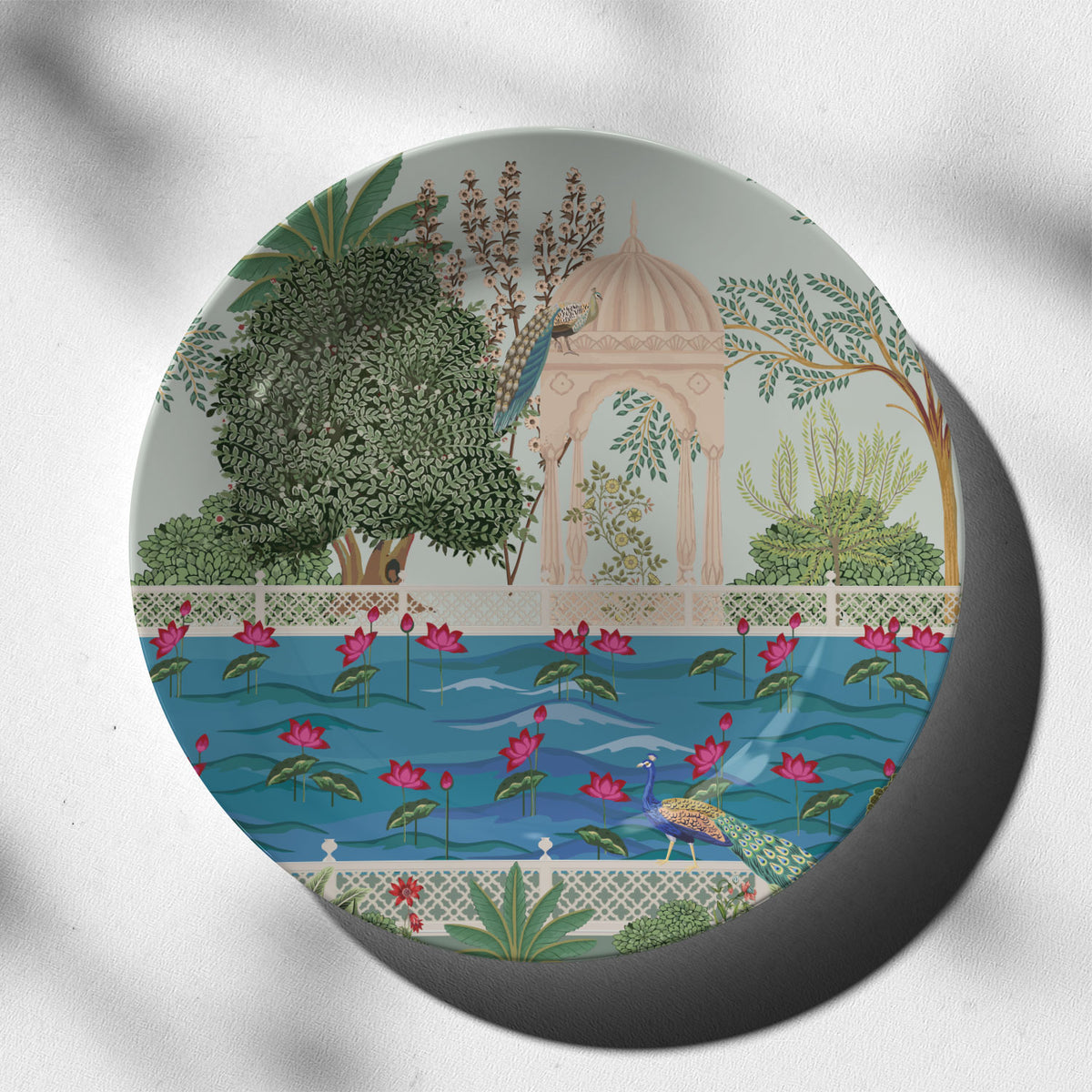 Mughal Paradise Garden, decorative wall plate
