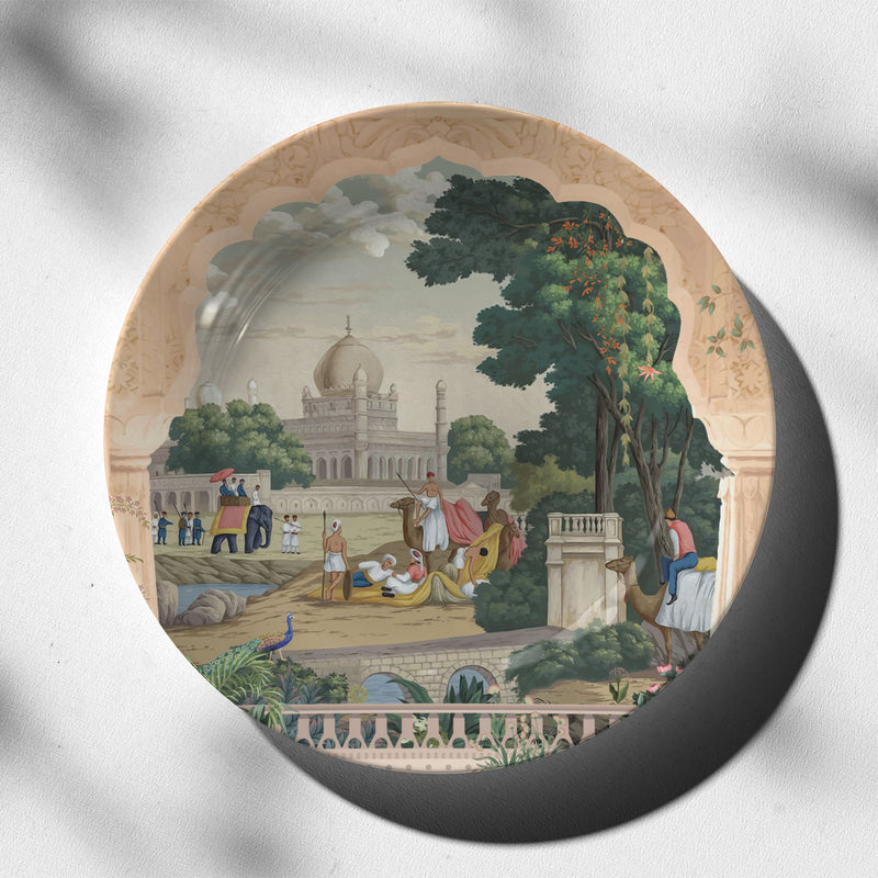 Vintage India Montage, decorative wall plate