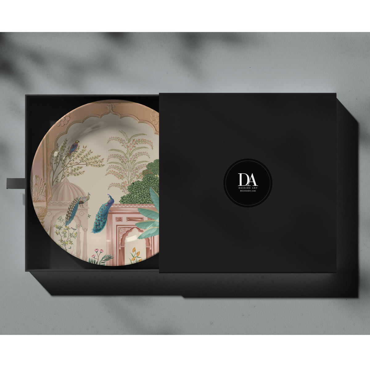 Peacock in Mughal Haven II, decorative wall plate