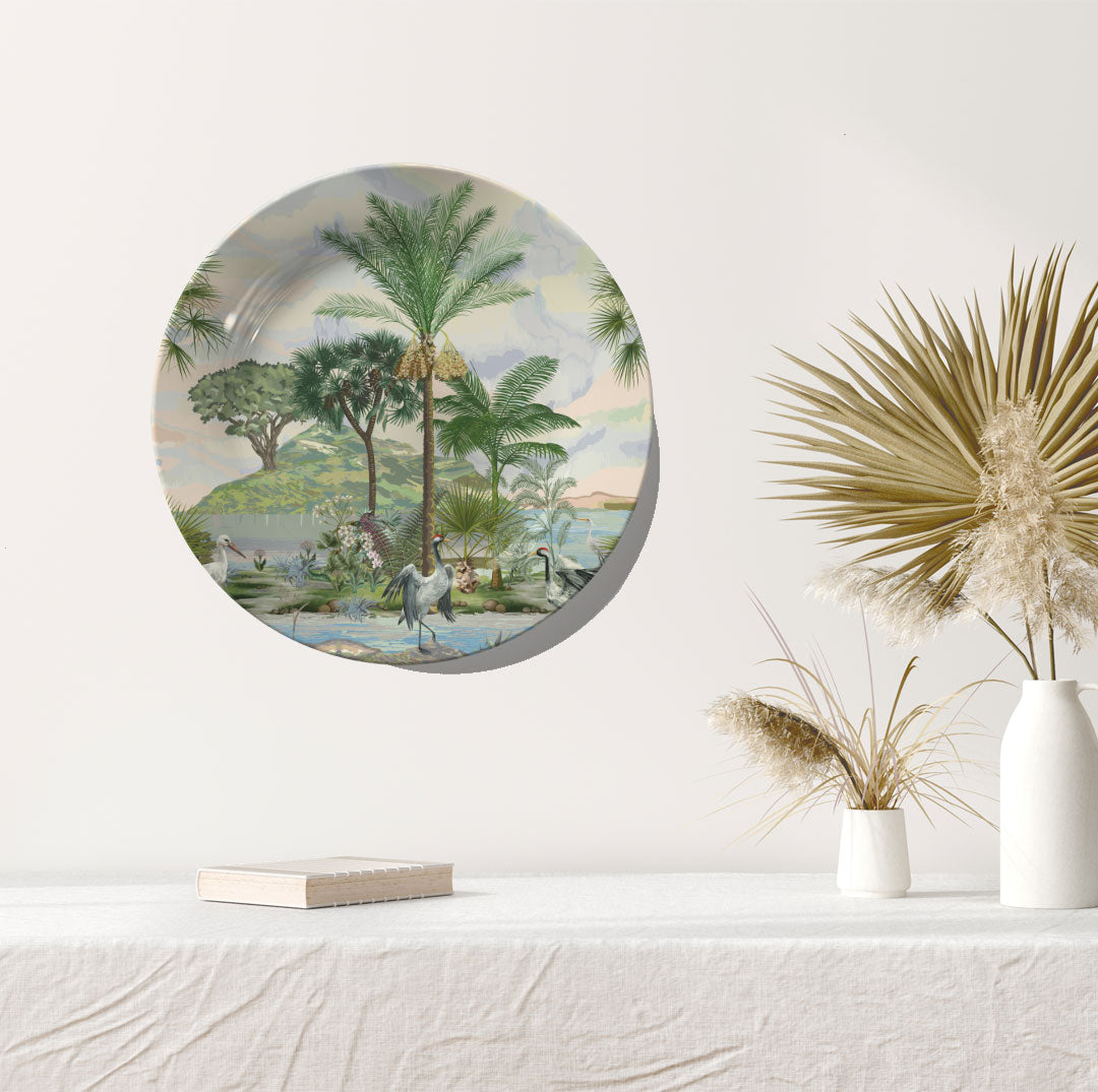 Leafy Oasis, decorative wall plate