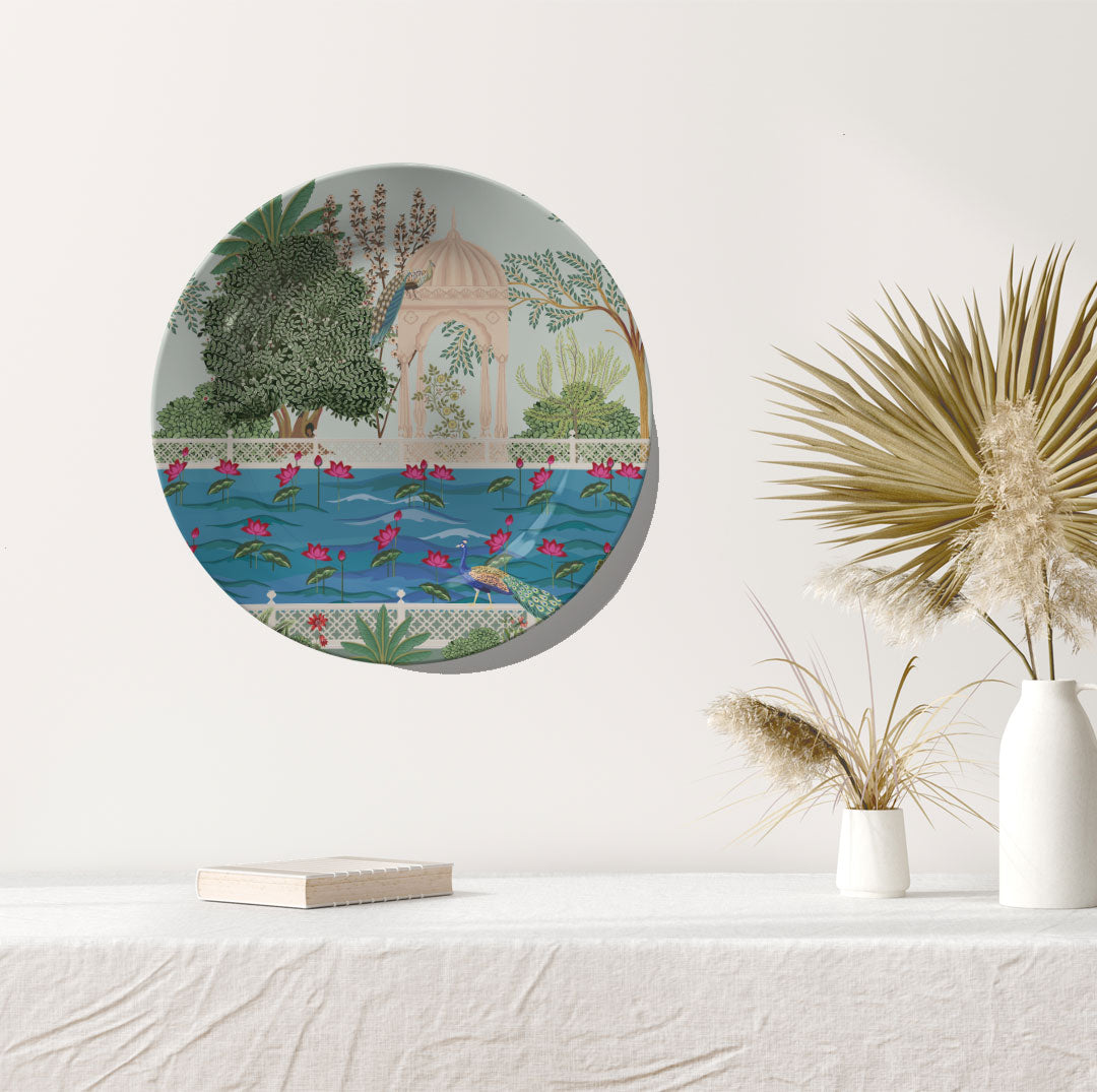 Mughal Paradise Garden, decorative wall plate