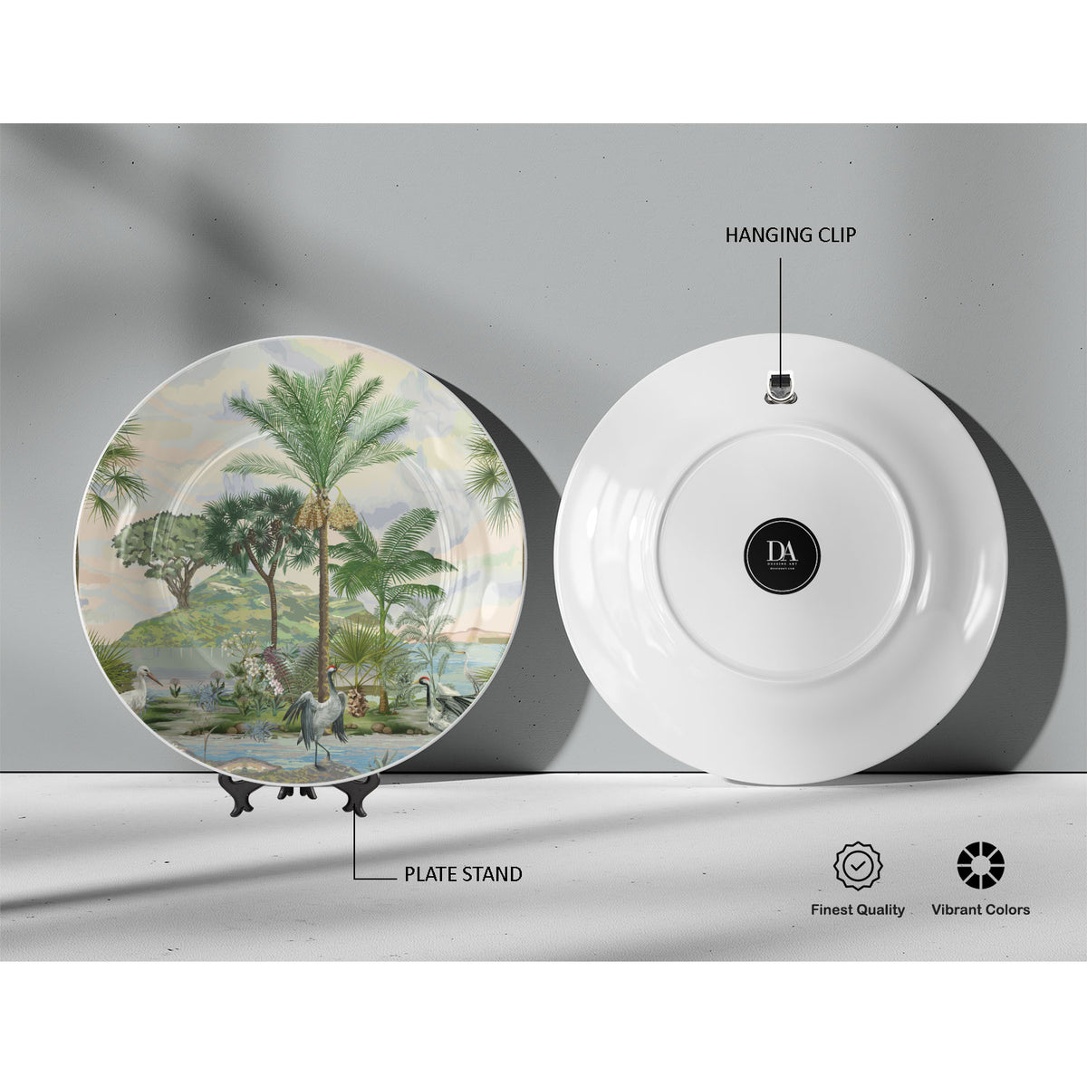 Leafy Oasis, decorative wall plate