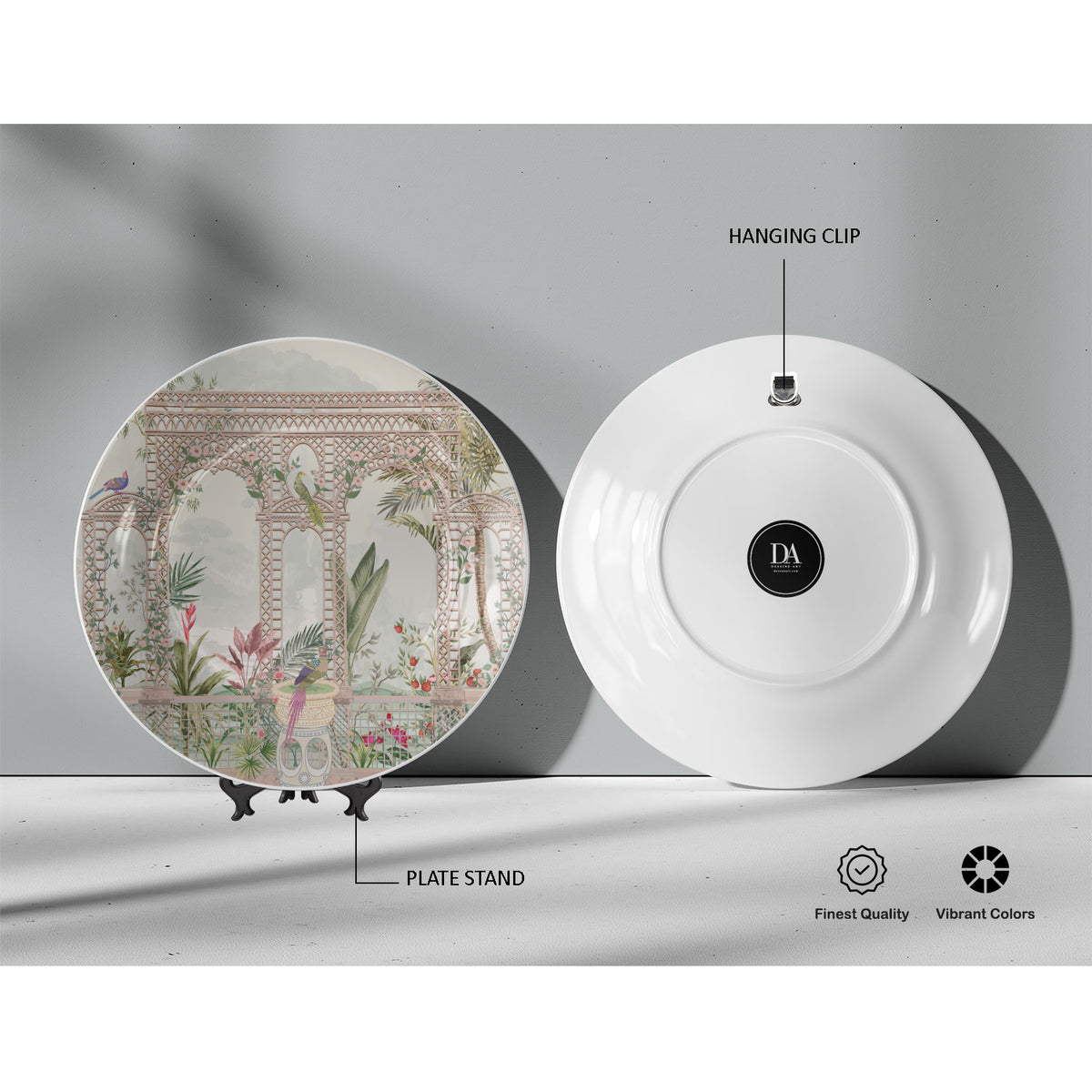French Style Indian Trellis Garden, decorative wall plate