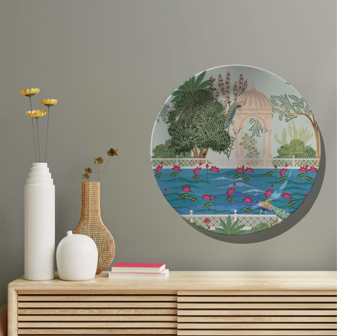 Mughal Paradise Garden, decorative wall plate