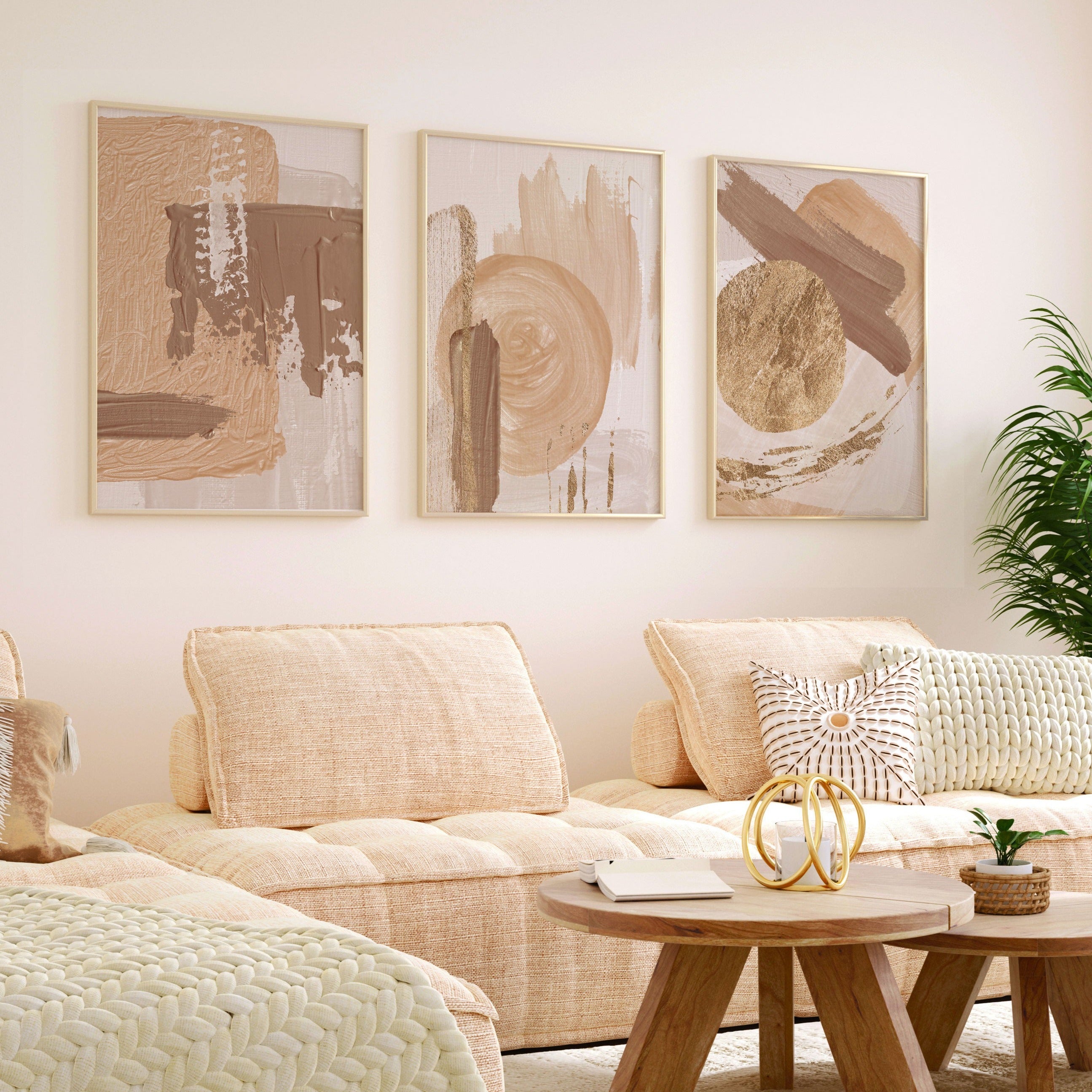 Buy Aesthetic Minimal Mountain II Set of Three Paintings – Dessine Art