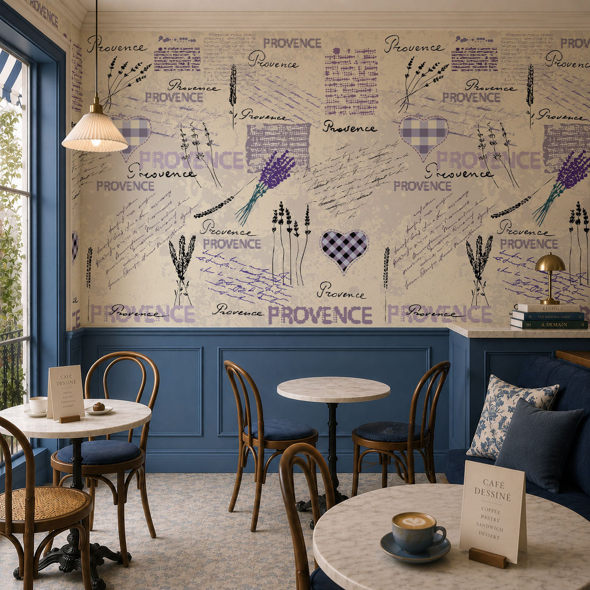 The Purple Flaura Wallpaper, European Wallpaper, French Style
