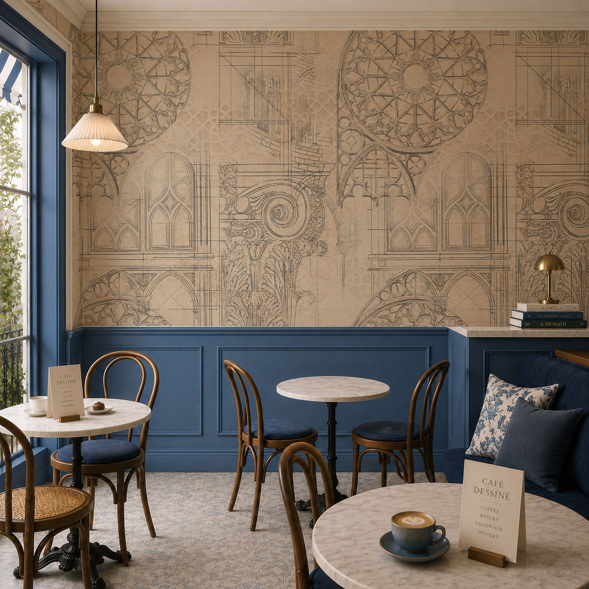 The Vintage Objet Wallpaper, European Wallpaper, French Style