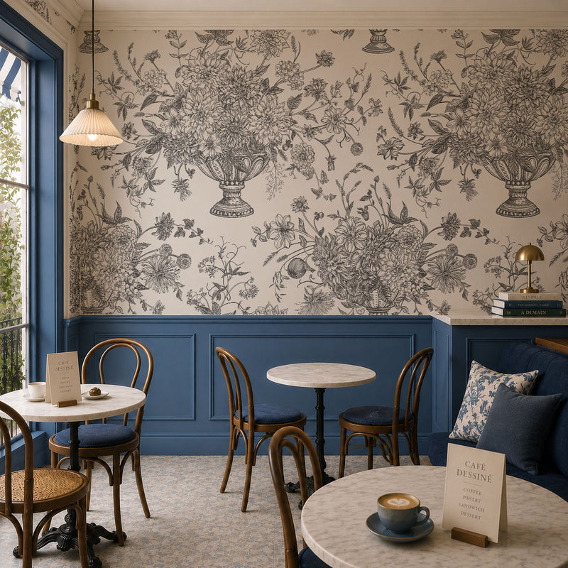 Rustic Leaves Wallpaper, European Wallpaper, French Style