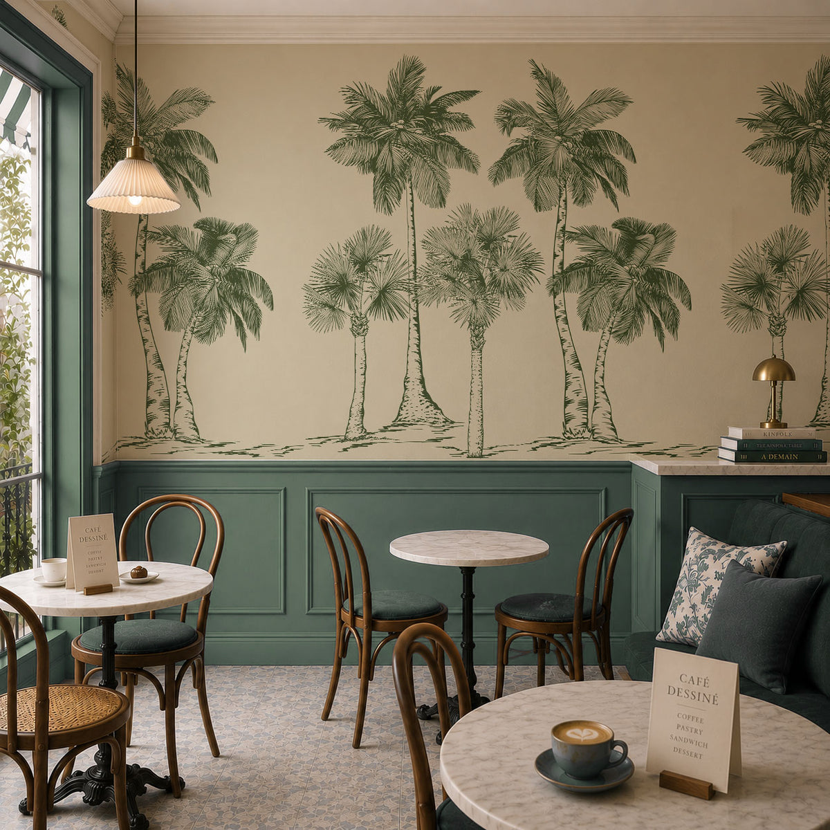 Les Palms 02 Wallpaper, European Wallpaper, French Style