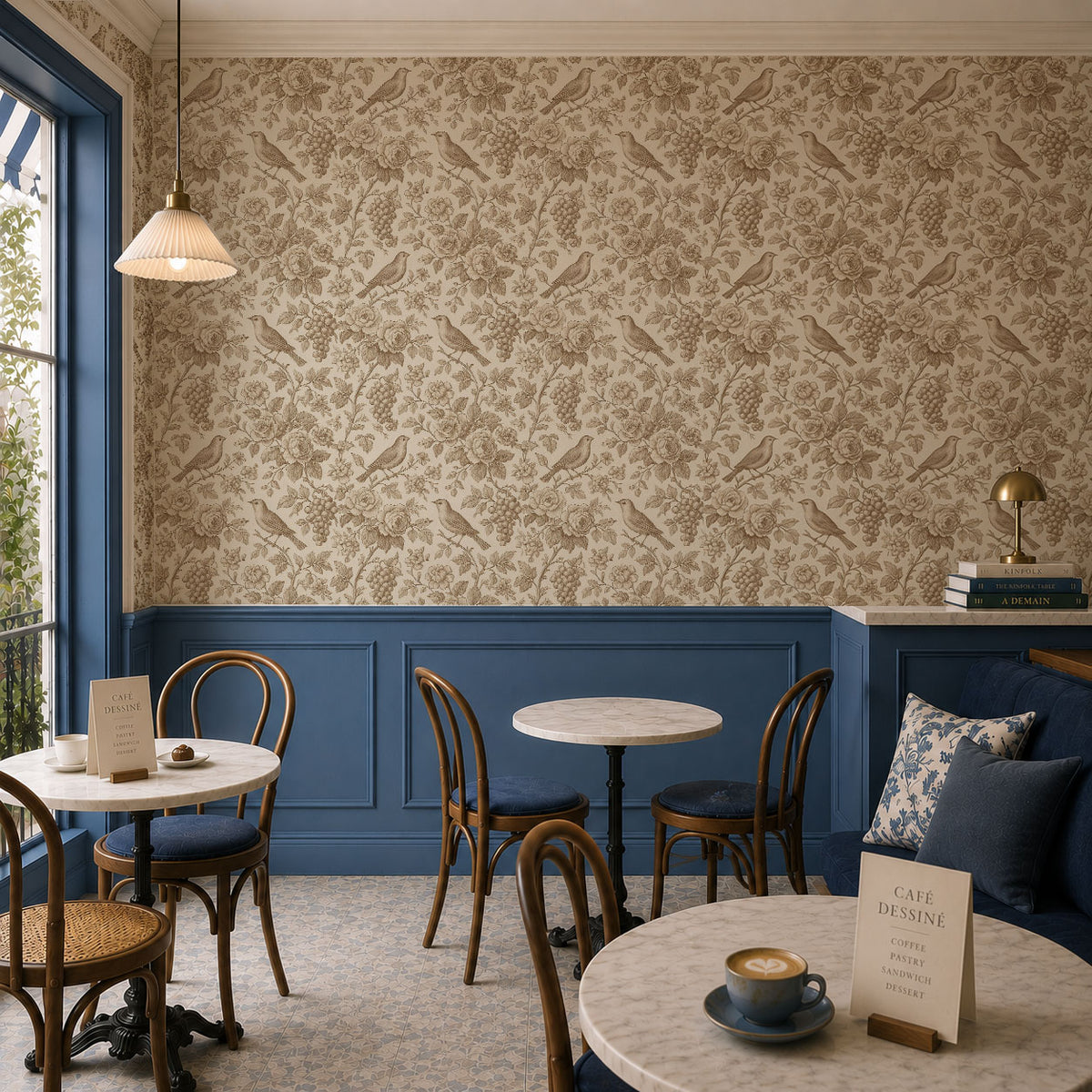 Bois Ancien Wallpaper, European Wallpaper, French Style