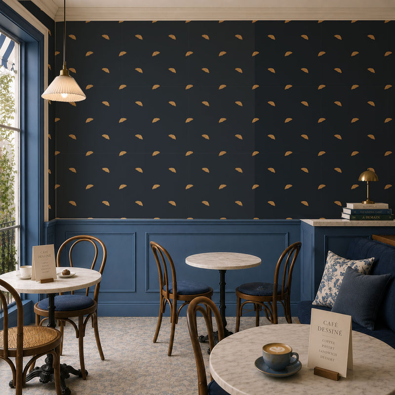 Les Croissants Wallpaper, European Wallpaper, French Style