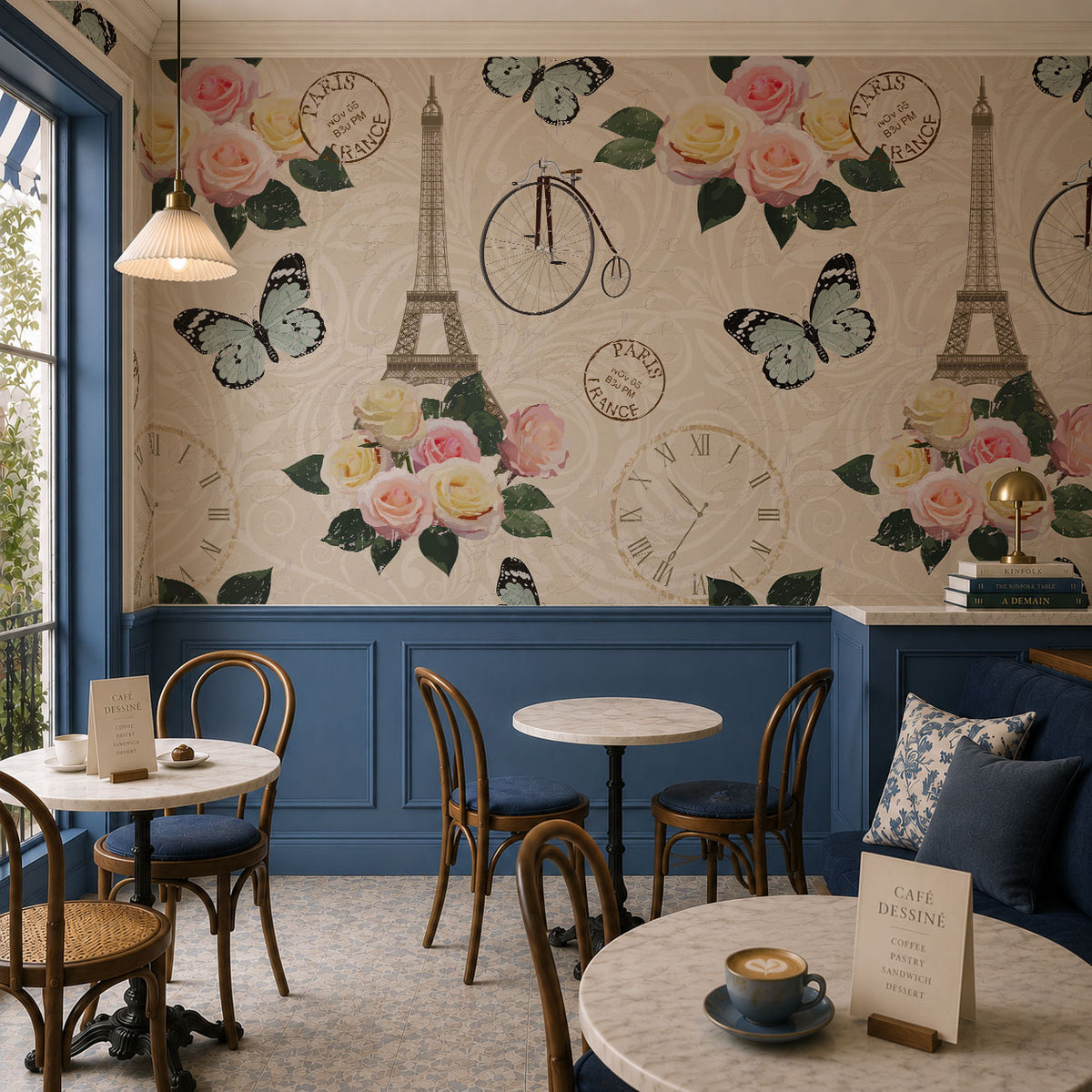 Belle Flora Wallpaper, European Wallpaper, French Style