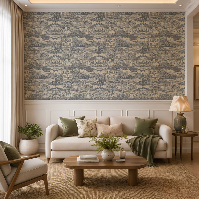 French Classic Royal Manor Wallpaper