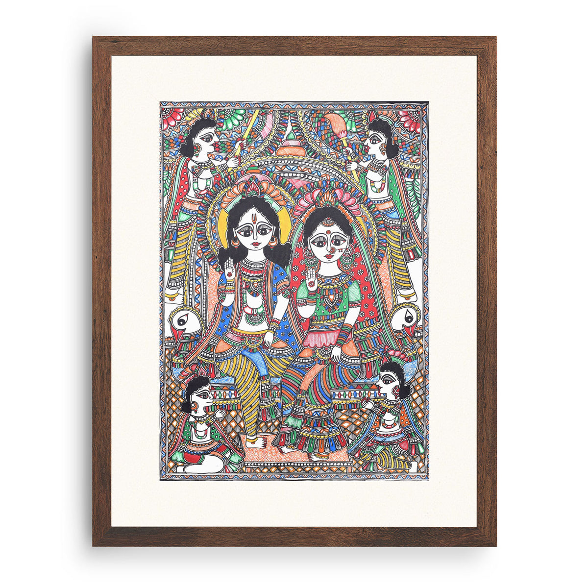 Ram Darbar Madhubani Painting, Madhubani Art, Madhubani Painting ...