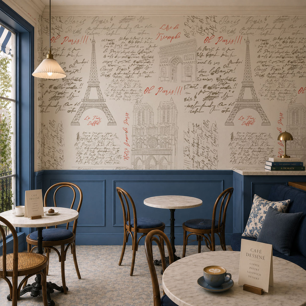 The Sights of Paris Wallpaper, European Wallpaper, French Style