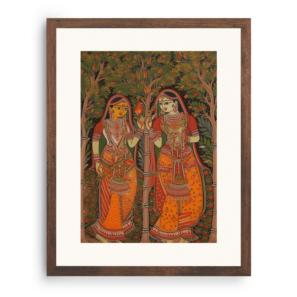 WHISPERS OF THE GROVE MADHUBANI PAINTING: Buy Madhubani Paintings & Art ...
