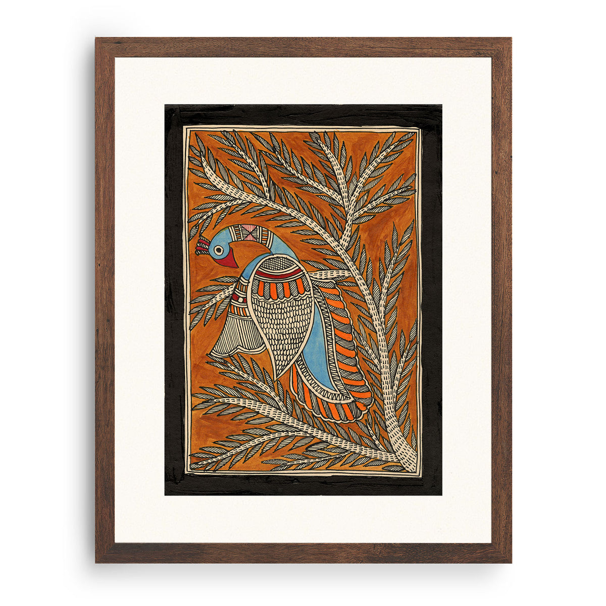 Peacock Beauty in Indian Madhubani Art: Buy Madhubani Paintings & Art ...
