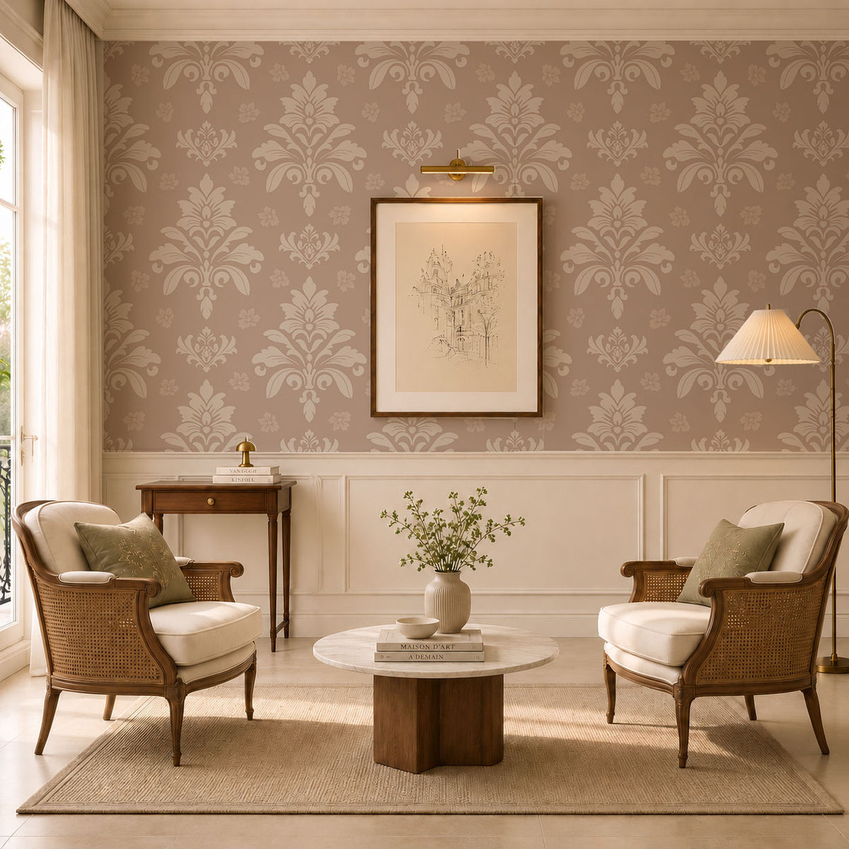 Les Arbes 01 Wallpaper, European Wallpaper, French Style