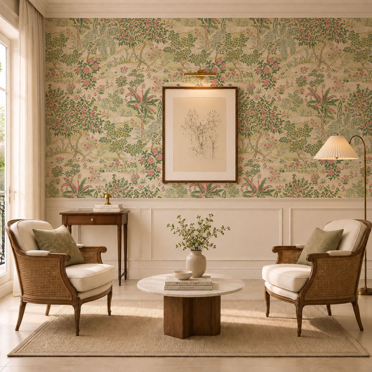 Le Jardin Wallpaper, European Wallpaper, French Style