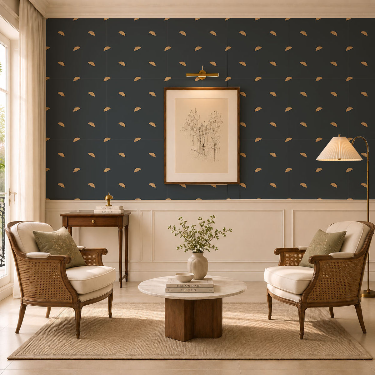 Les Croissants Wallpaper, European Wallpaper, French Style