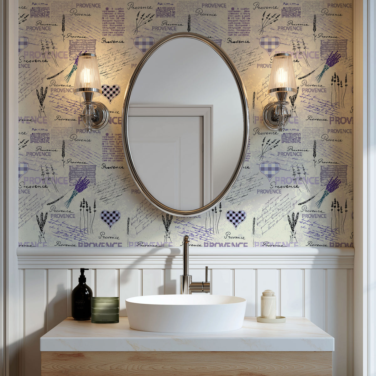 The Purple Flaura Wallpaper, European Wallpaper, French Style
