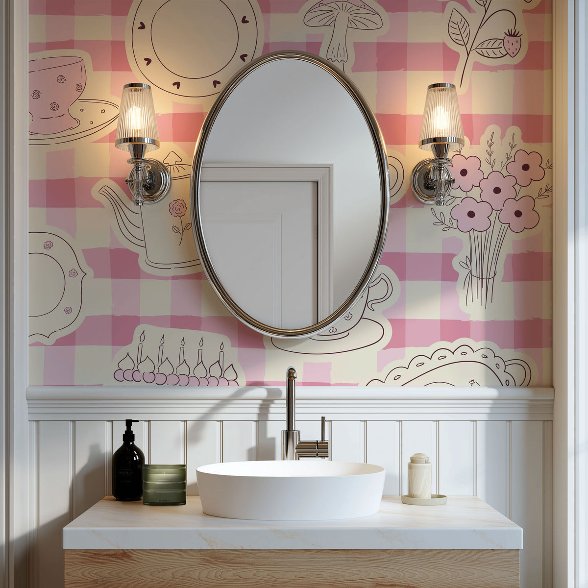 Rose Fleurs Wallpaper, European Wallpaper, French Style