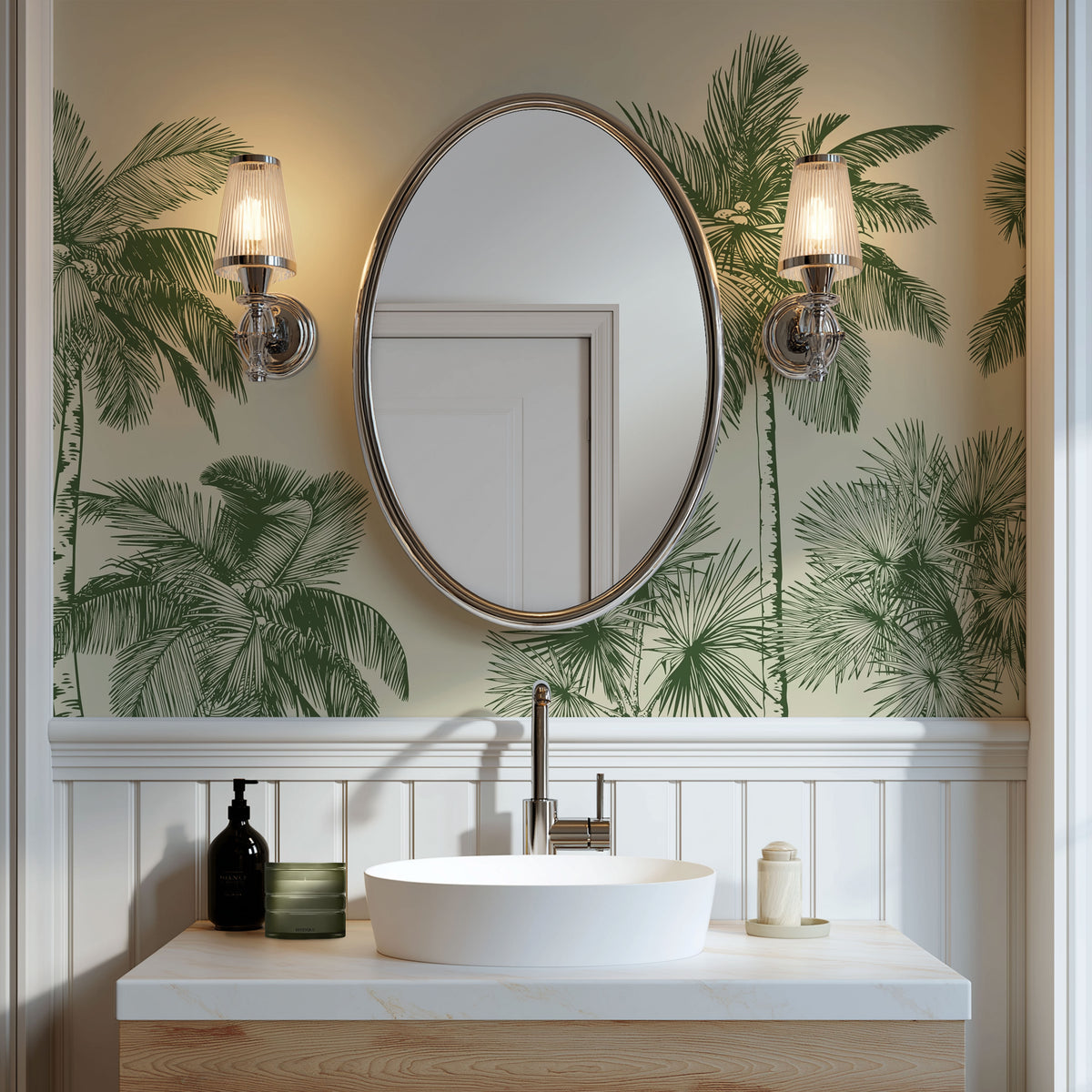 Les Palms 02 Wallpaper, European Wallpaper, French Style