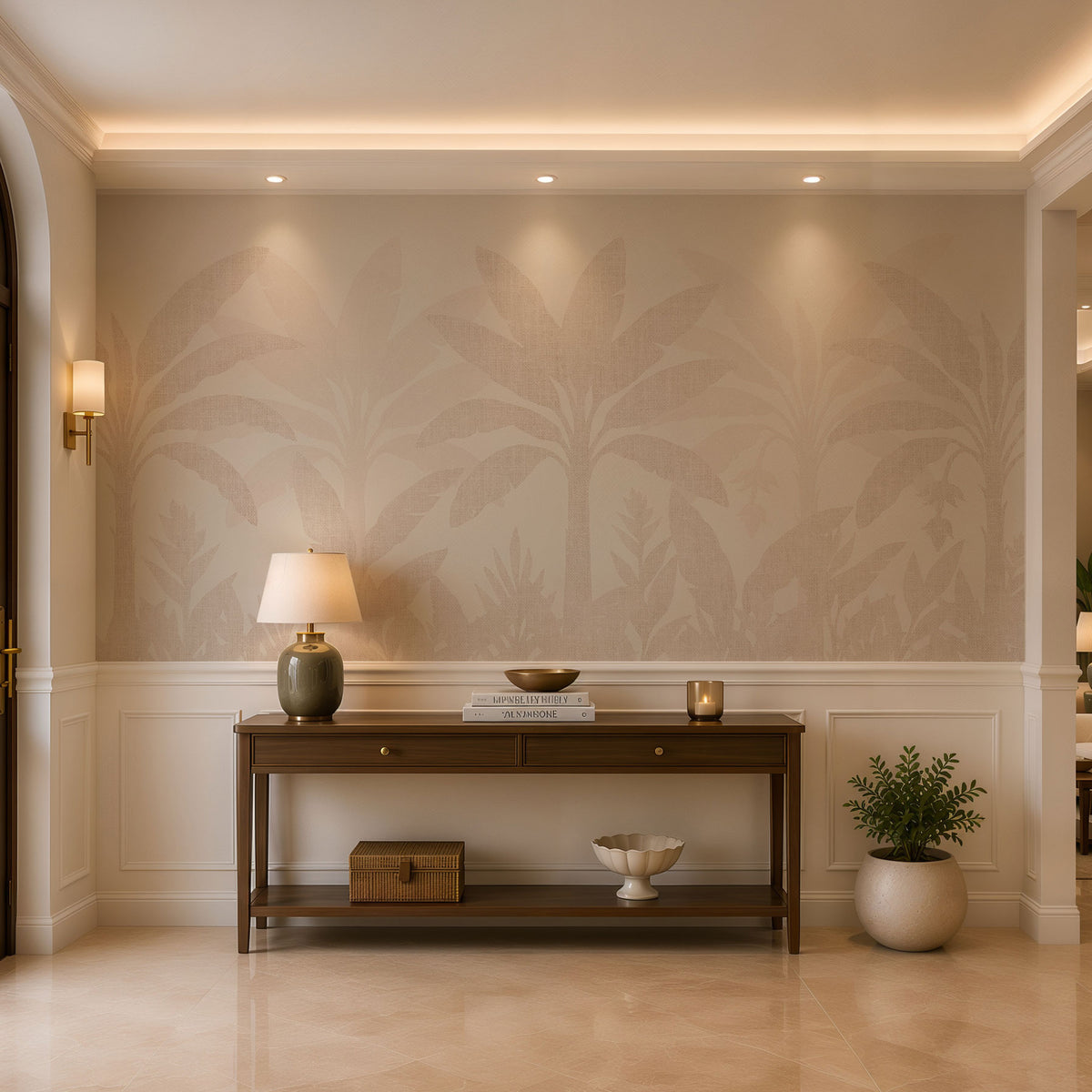 Palm Serenity Botanical Wallpaper