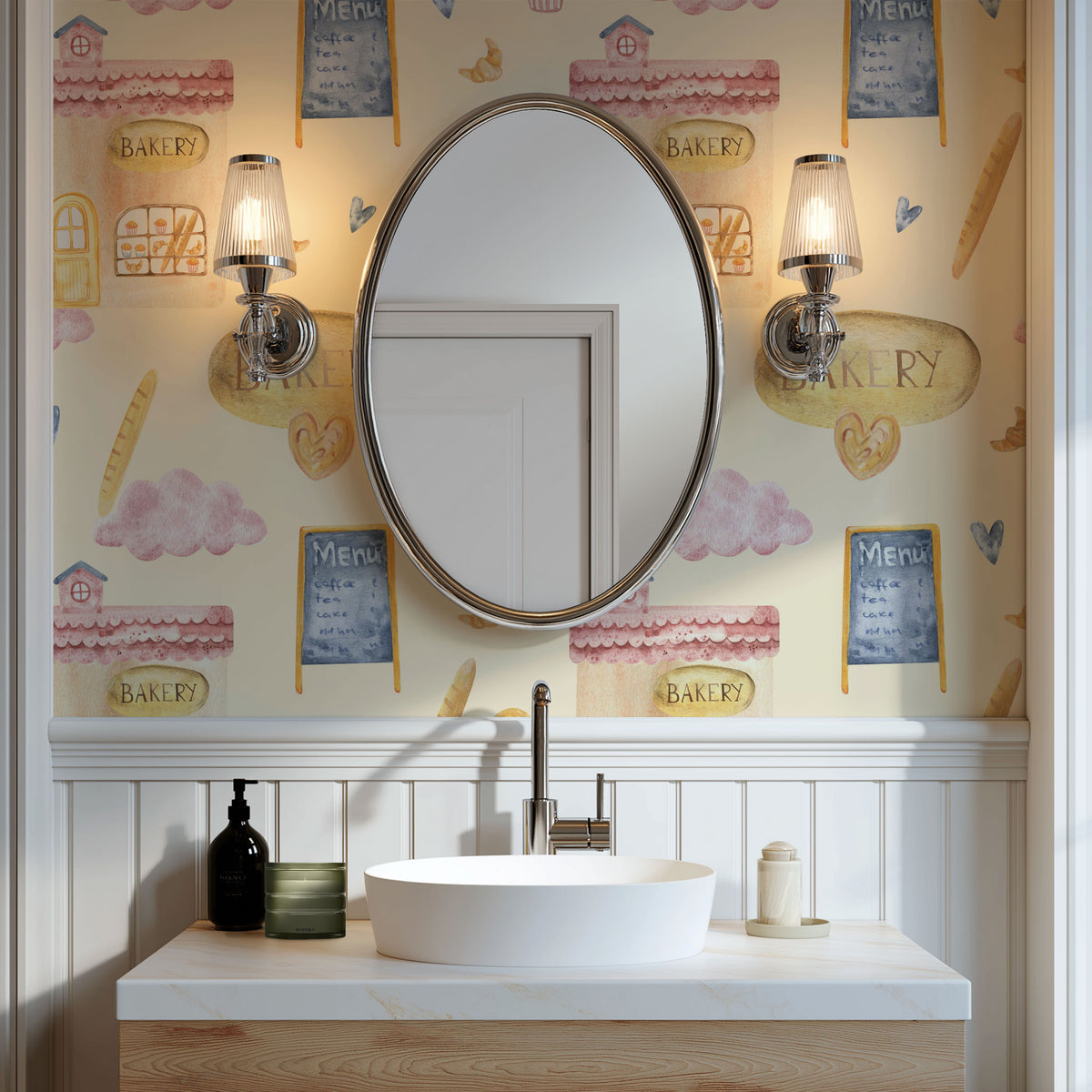 French Bakery Wallpaper, European Wallpaper, French Style