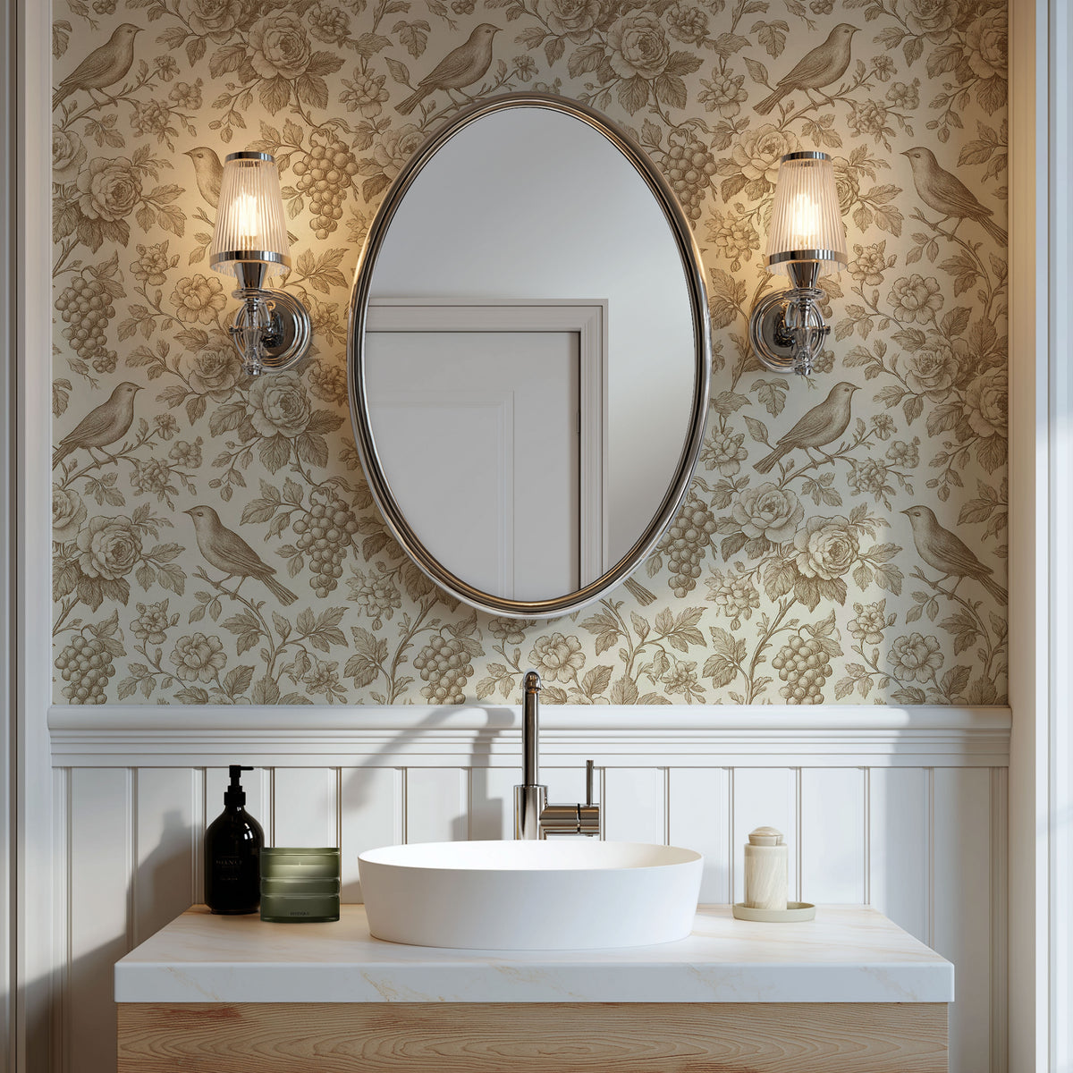 Bois Ancien Wallpaper, European Wallpaper, French Style
