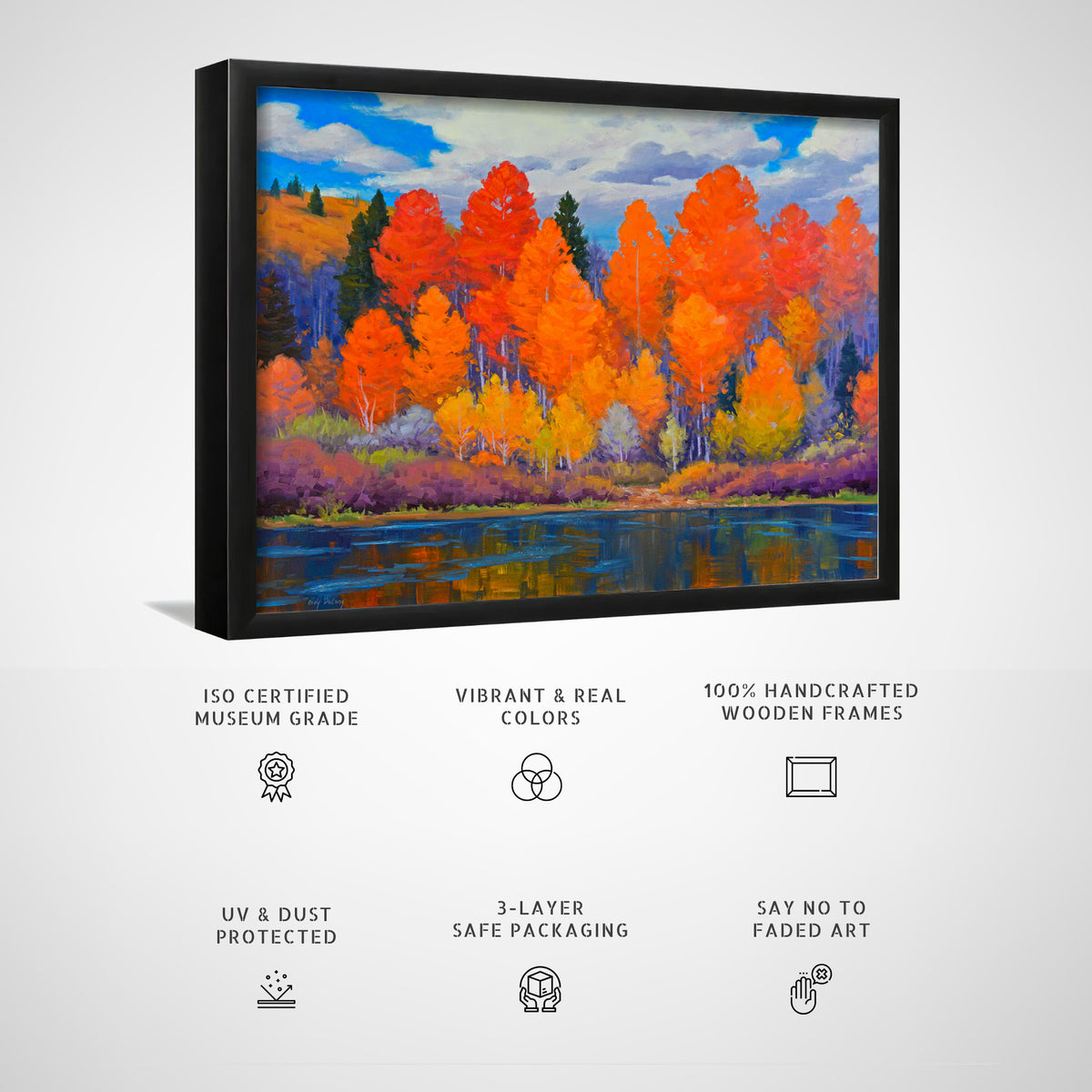 A Forest of Vivid Autumn Foliage Abstract Painting