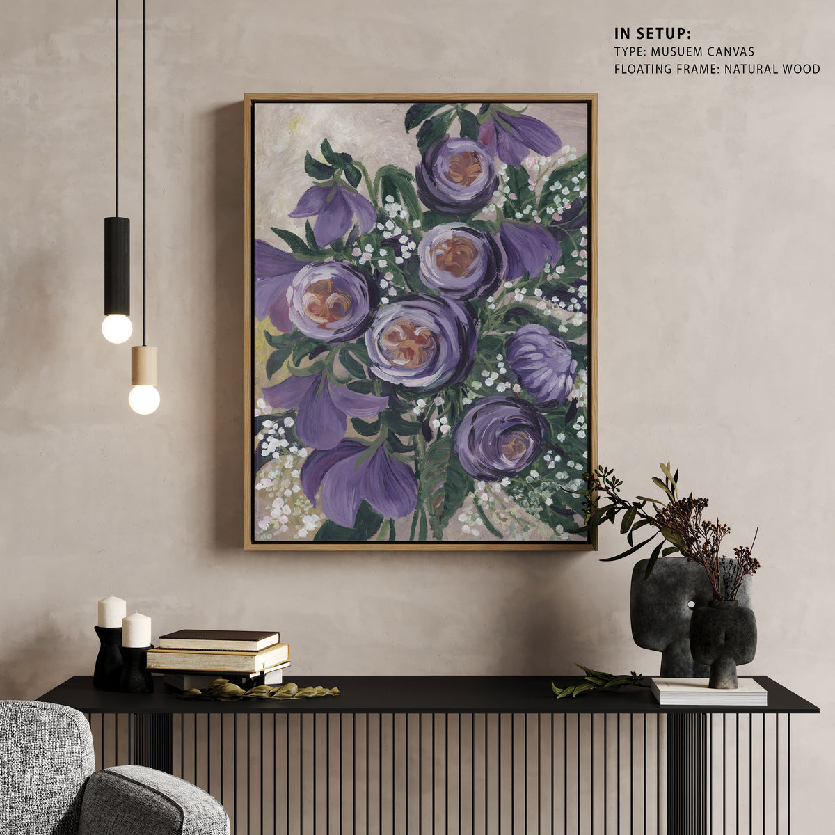 Aaliyah Painterly English Roses, Abstract Painting