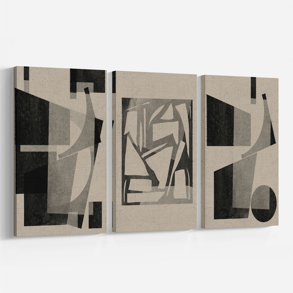 About the Snow and Forms Art Set of 3 Abstract Wall Decor Painting.
