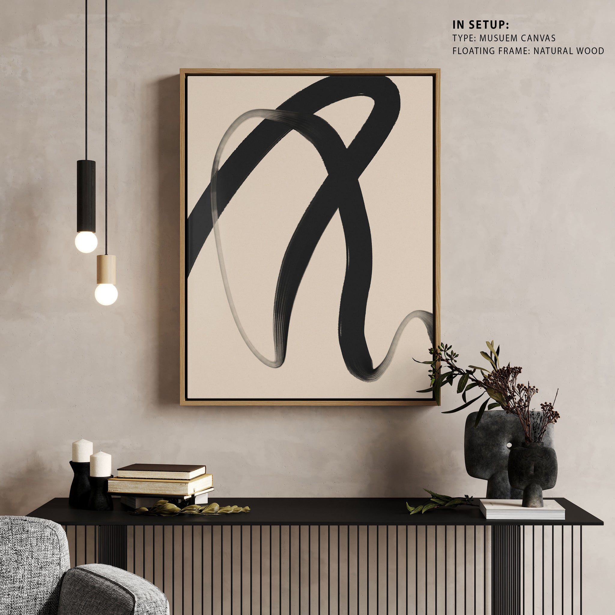 Buy Black Strokes No 25, Abstract Painting Wall Art Online at Best