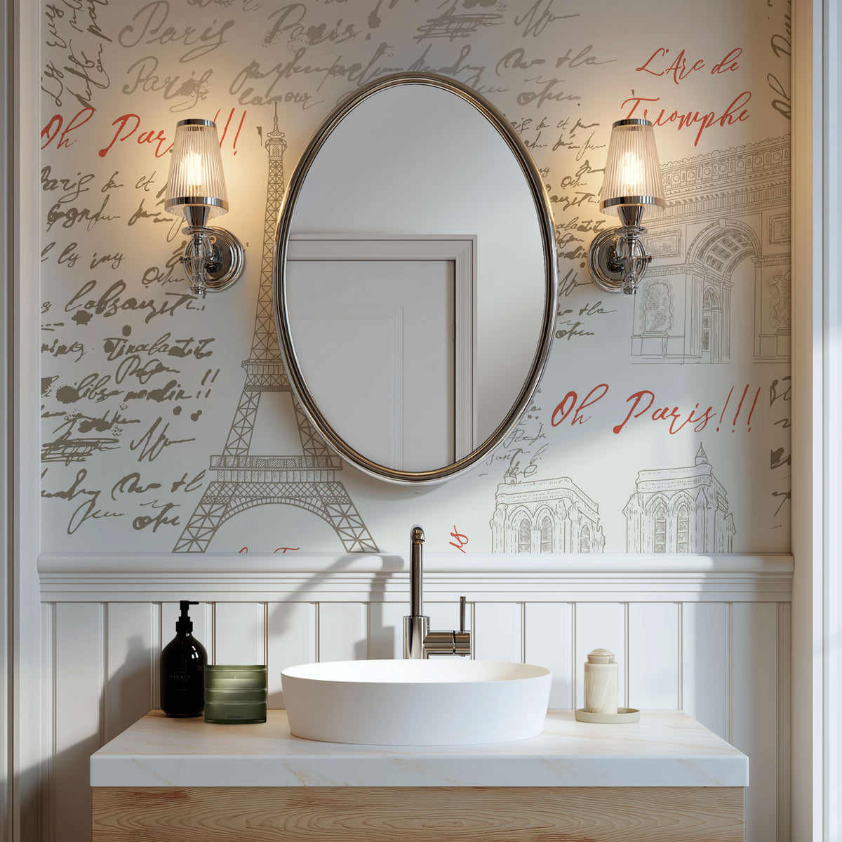The Sights of Paris Wallpaper, European Wallpaper, French Style
