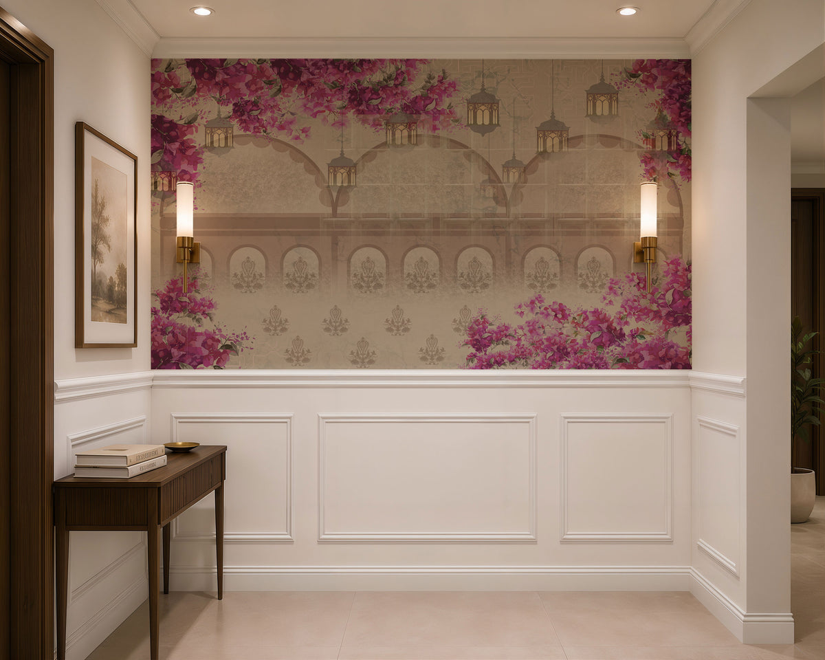Imperial Bougainvillea Courtyard Botanical Wallpaper