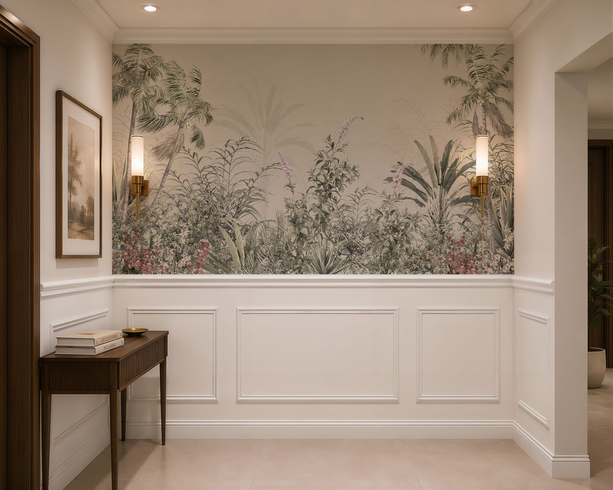 Lavender Meadow Botanical Wallpaper