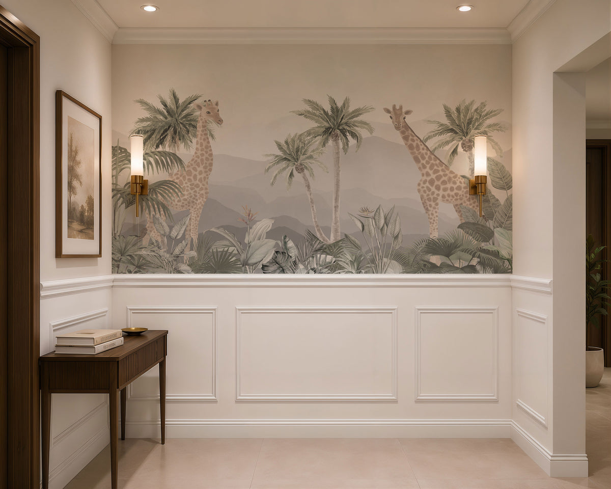 Safari Haven Botanical Wallpaper
