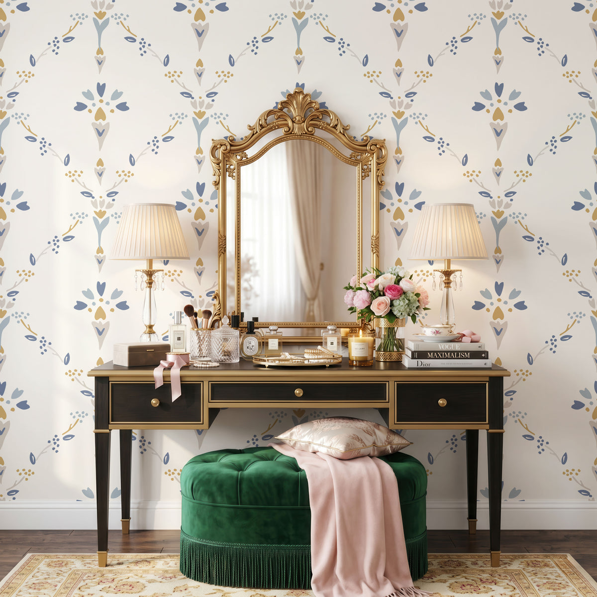 Feuille Wallpaper, European Wallpaper, French Style